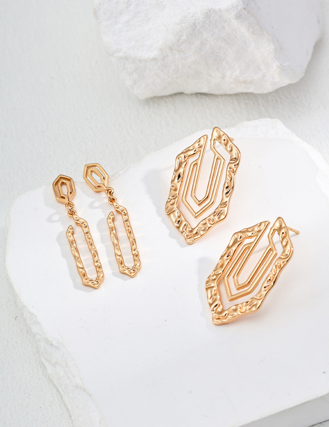 18K Gold S925 Silver - Astra Drop Earrings