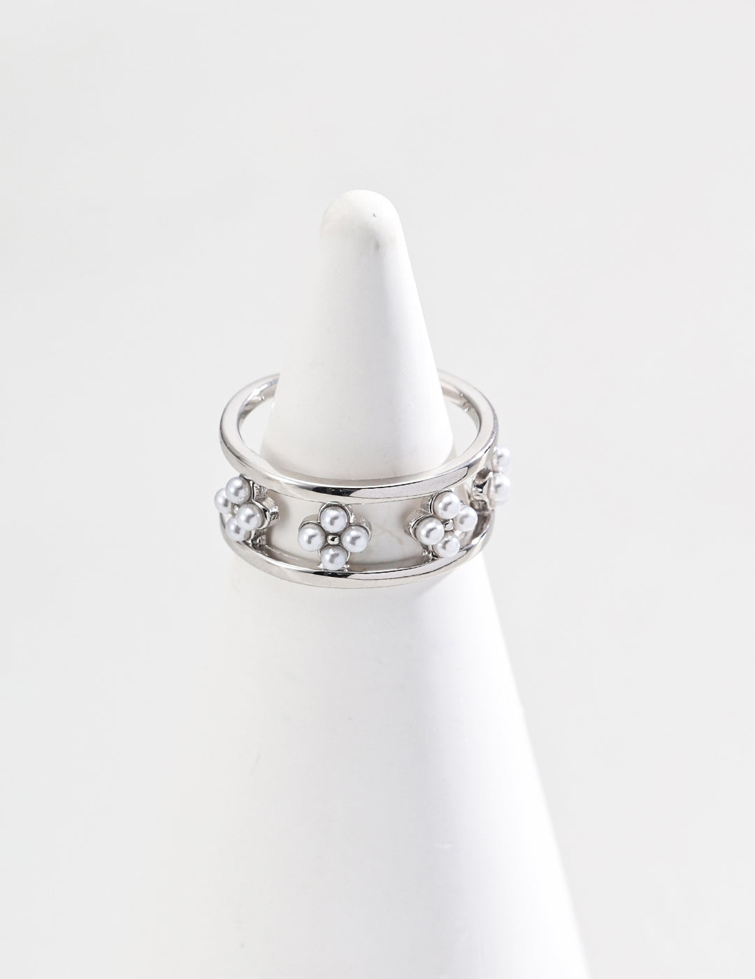 18K Gold S925 Silver - Blossom Pearl Band Ring