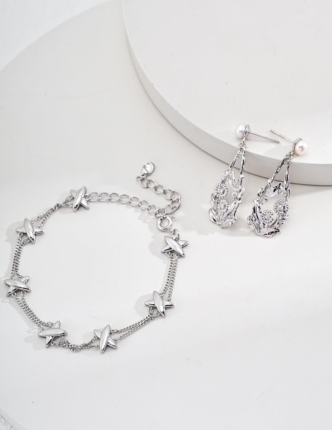 18K Gold, S925 Silver - Celeste Orbit Bracelet
