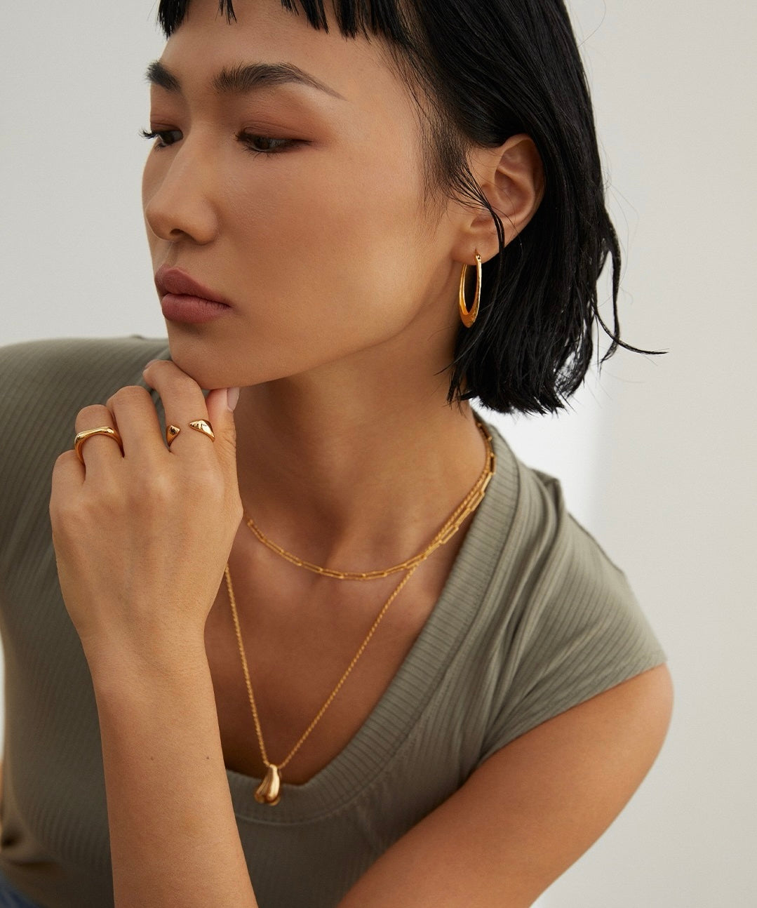 18K Gold S925 Silver - Aurora Link Chocker Chain