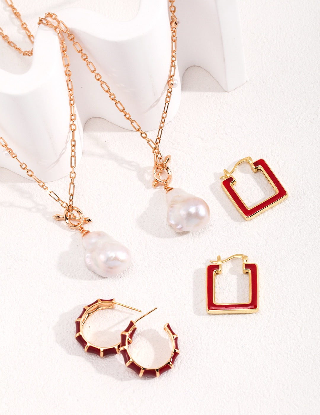 18K Gold S925 Silver - Baroque Bliss Pearl Necklace