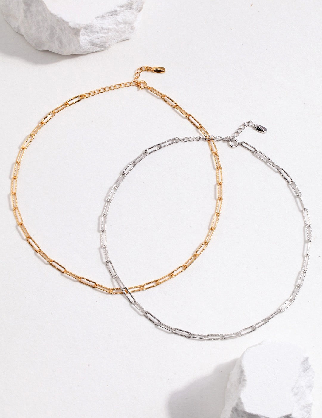 18K Gold S925 Silver - Aurora Link Chocker Chain