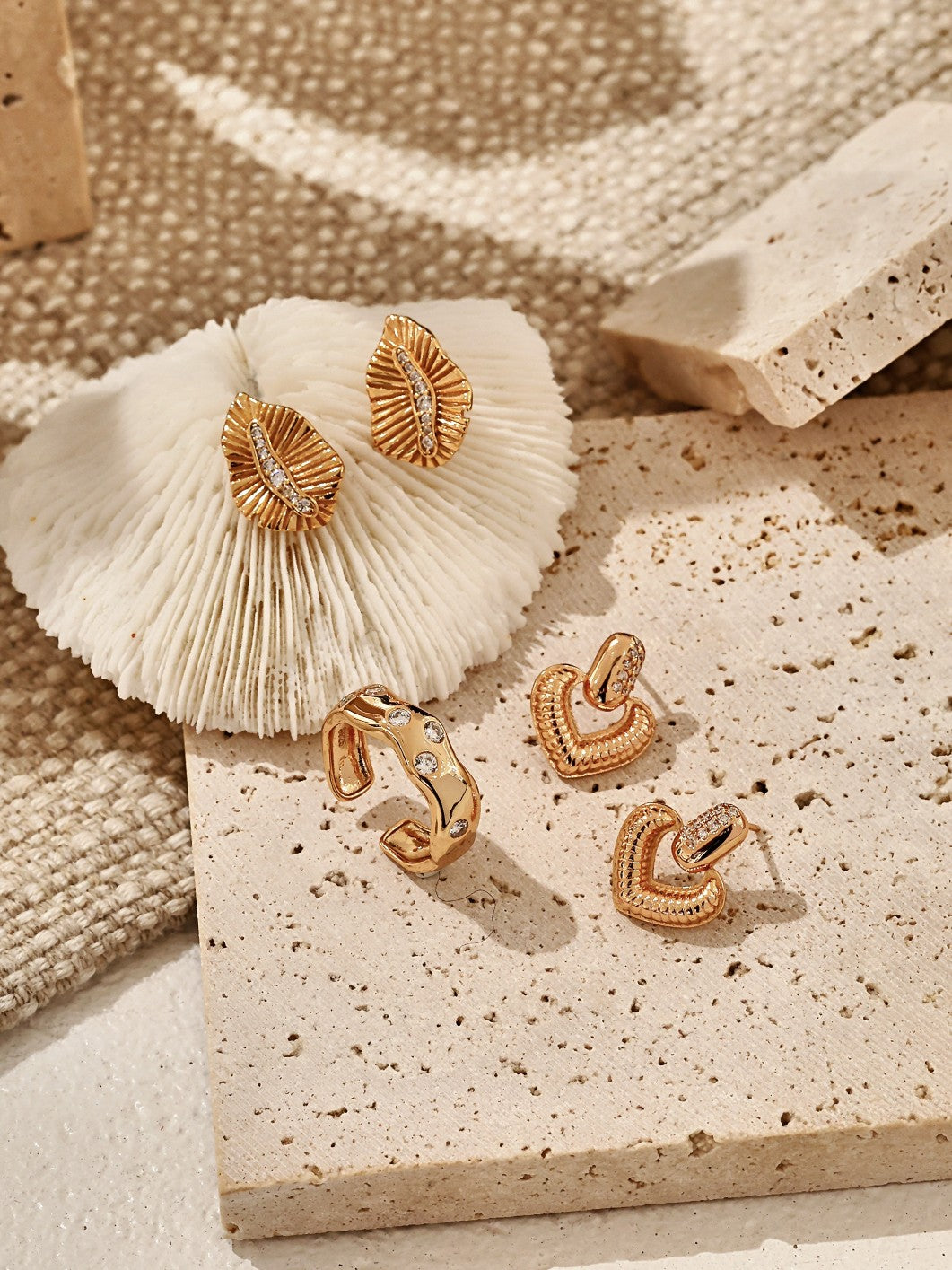 18K Gold S925 Silver - Lustre Wave Ring