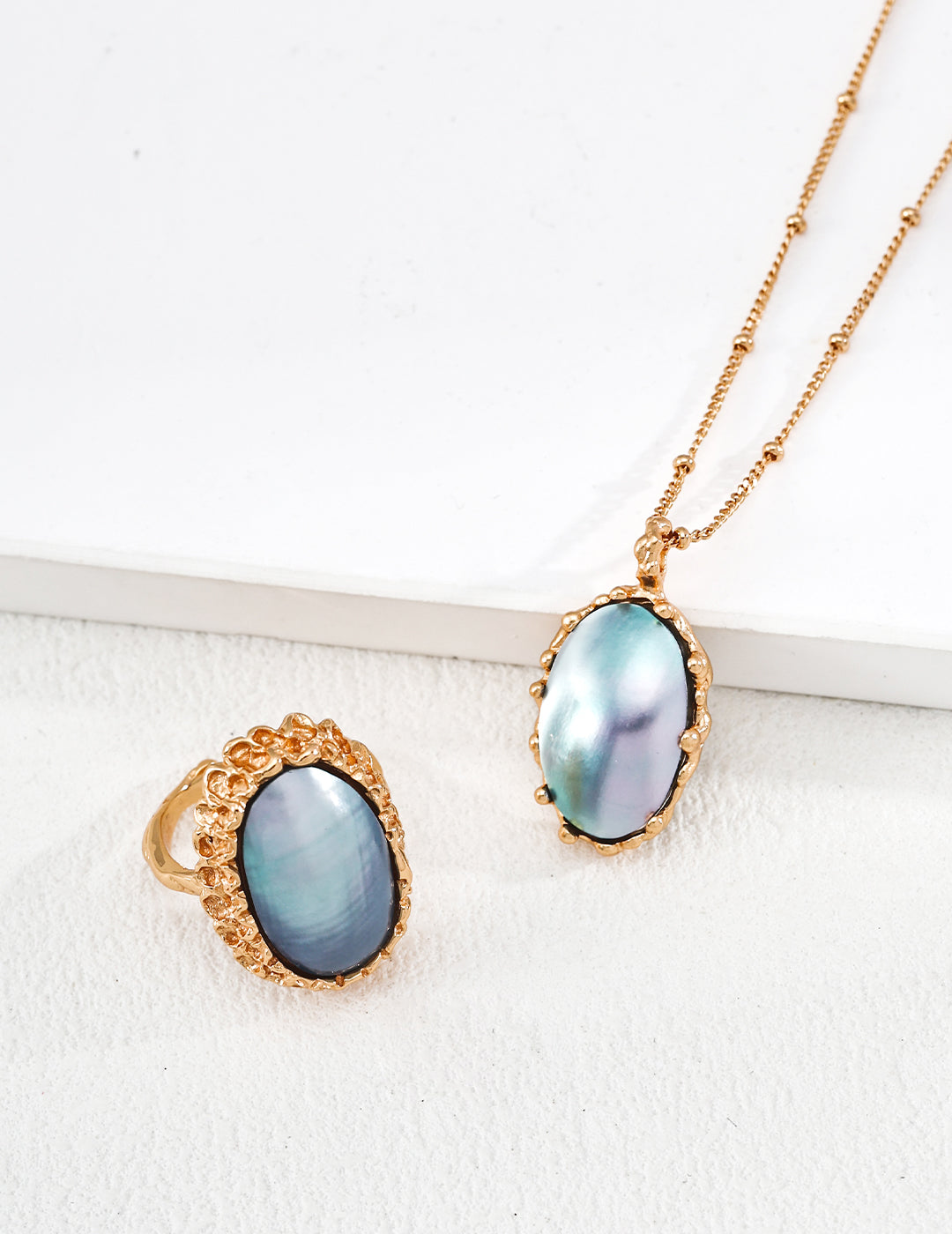 18K Gold S925 Silver - Moonlight Pendant Necklace