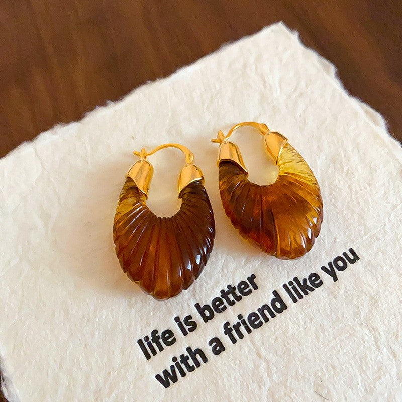 Mélade Luxe Resin Collection - Hoop Earrings