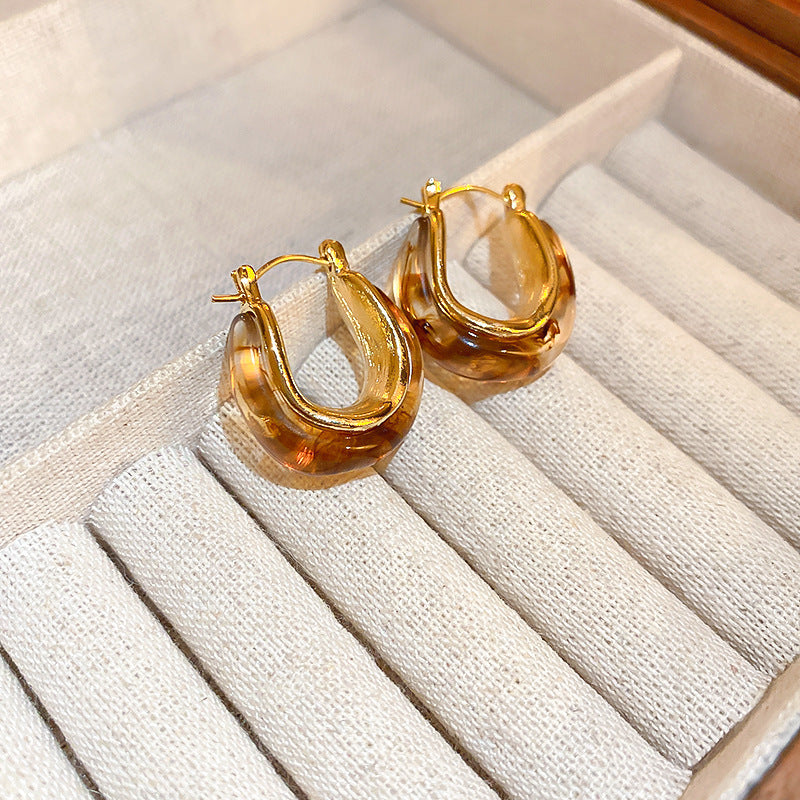Mélade Luxe Resin Collection - Hoop Earrings