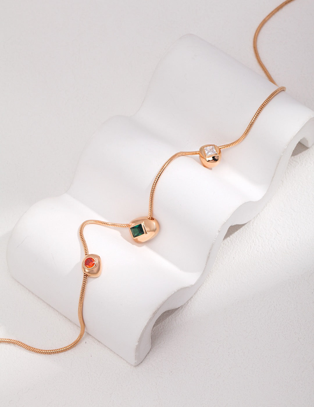 18K Gold S925 Silver - Ethereal Trio Necklace