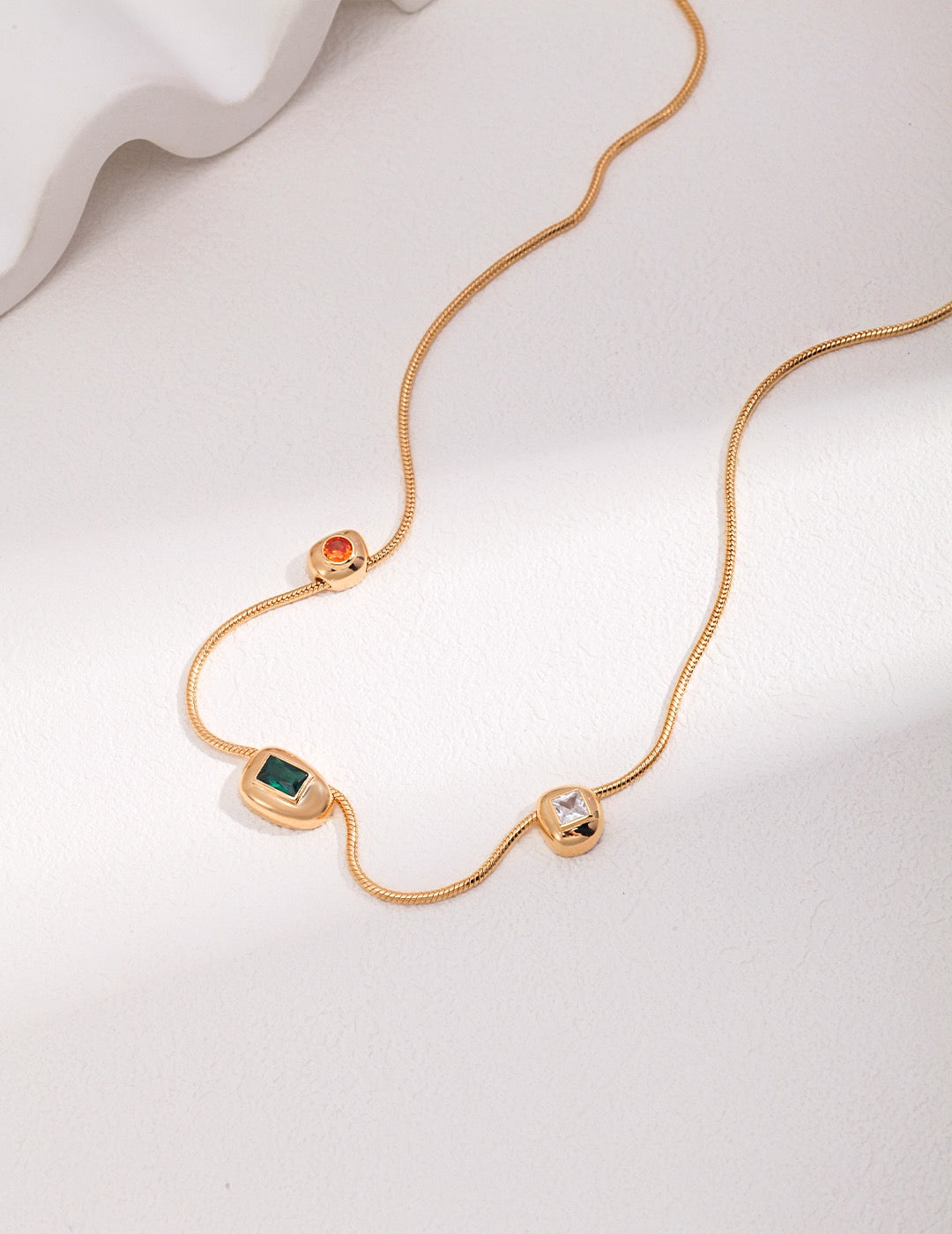 18K Gold S925 Silver - Ethereal Trio Necklace