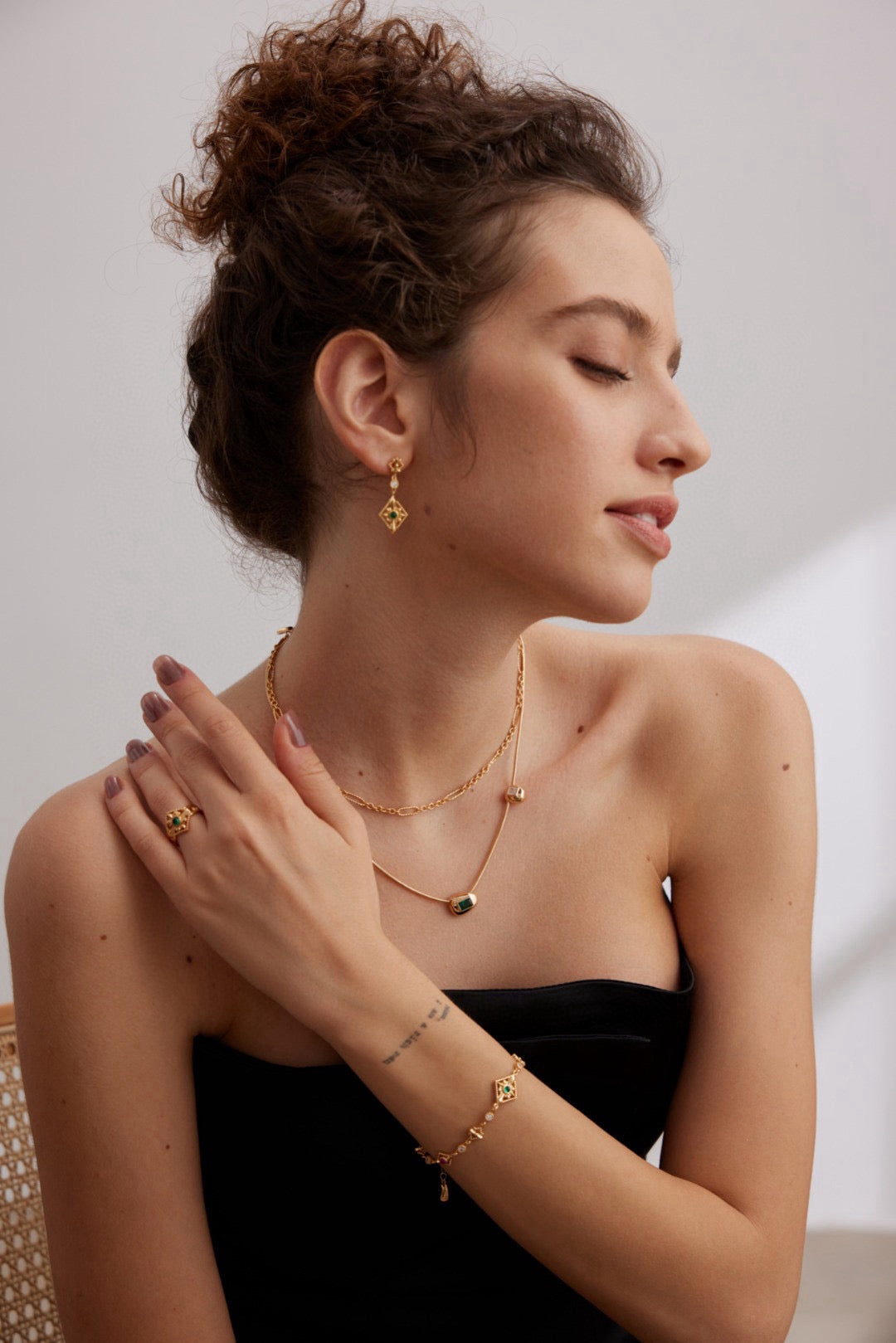18K Gold S925 Silver - Ethereal Trio Necklace