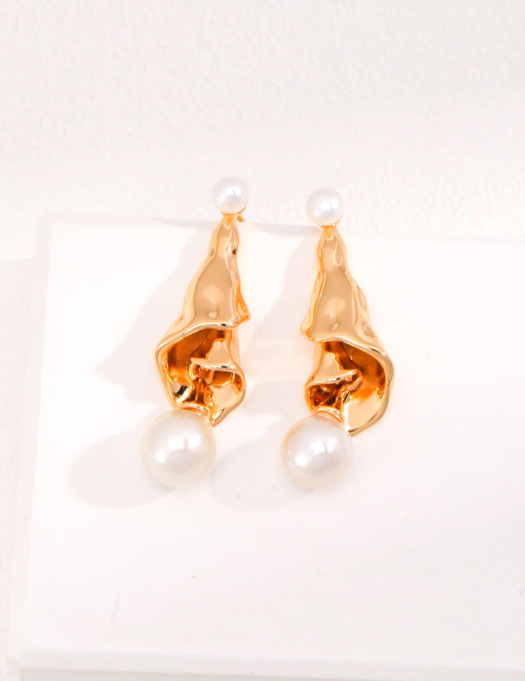 Aurora flow gold earrings
