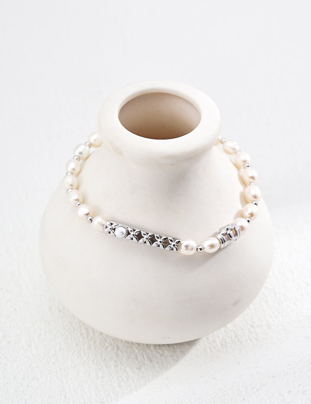18K Gold S925 Silver - Golden Pearl Harmony Bracelet
