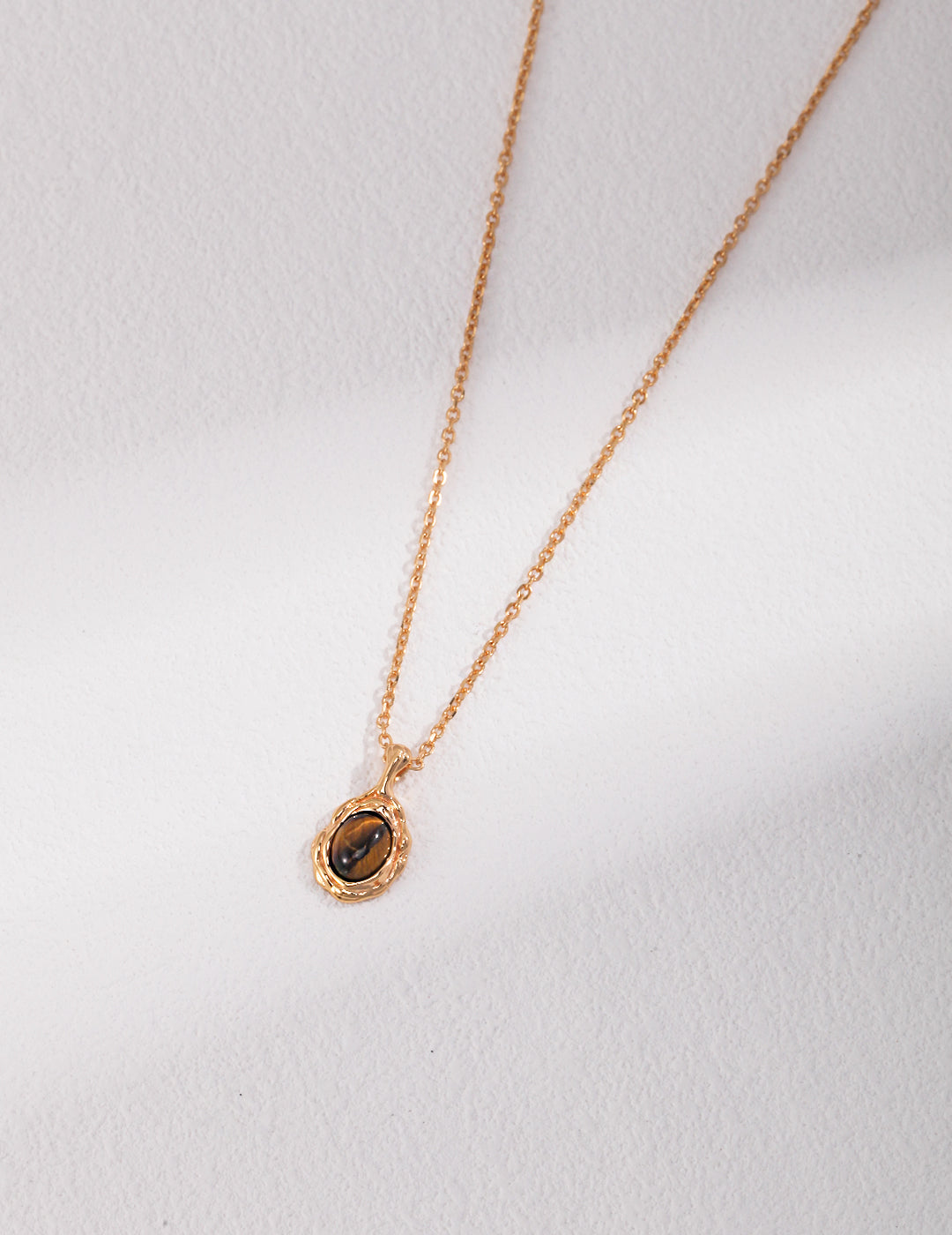 18K Gold S925 Silver - Aurora Harmony Tiger's Eye Earrings & Necklace Set