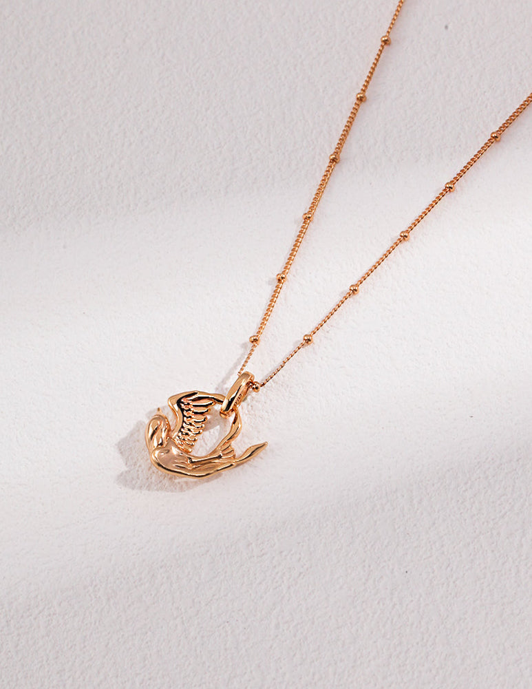 Freedom Bird Gold Necklace Detachable