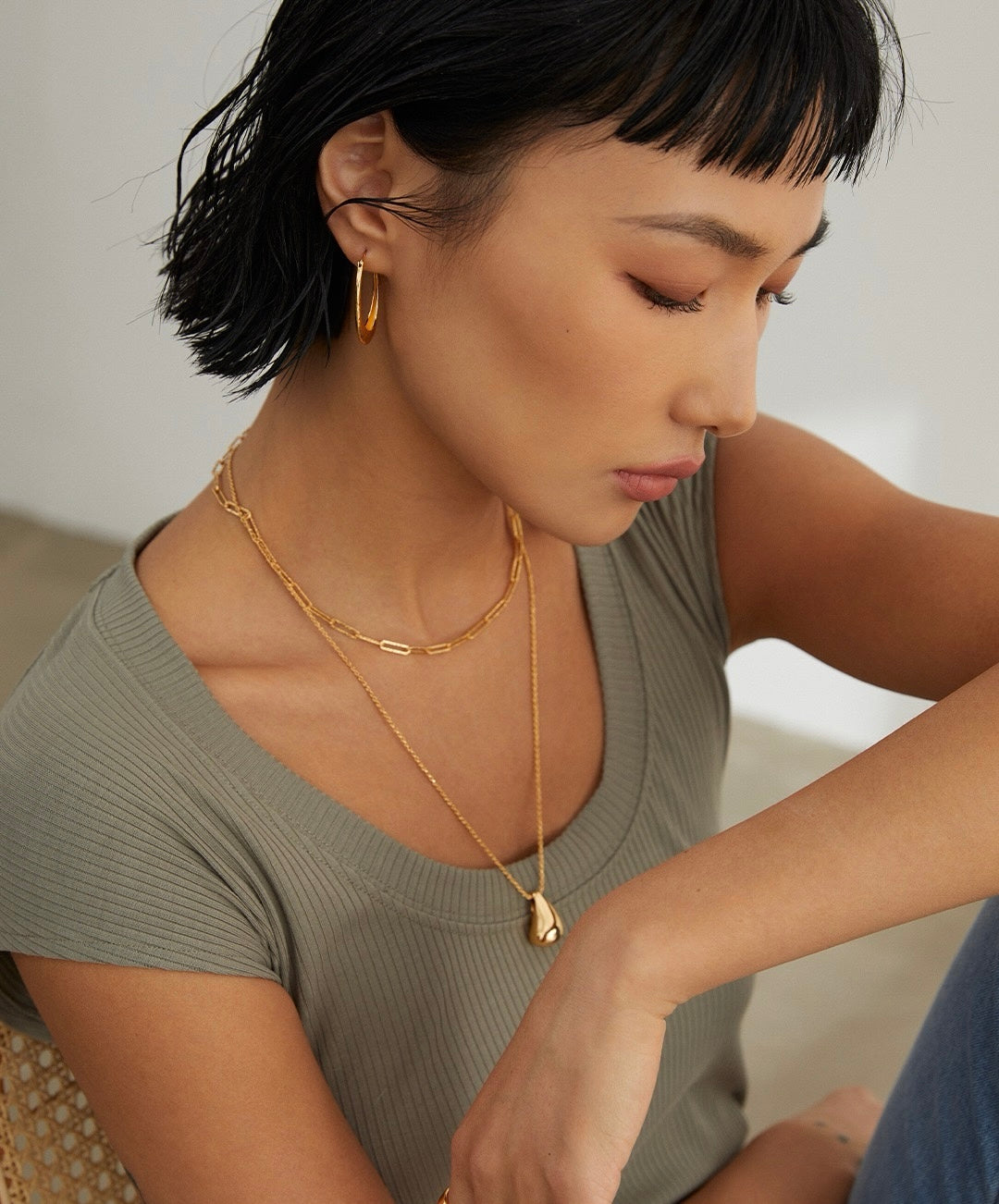 18K Gold S925 Silver - Aurora Link Chocker Chain