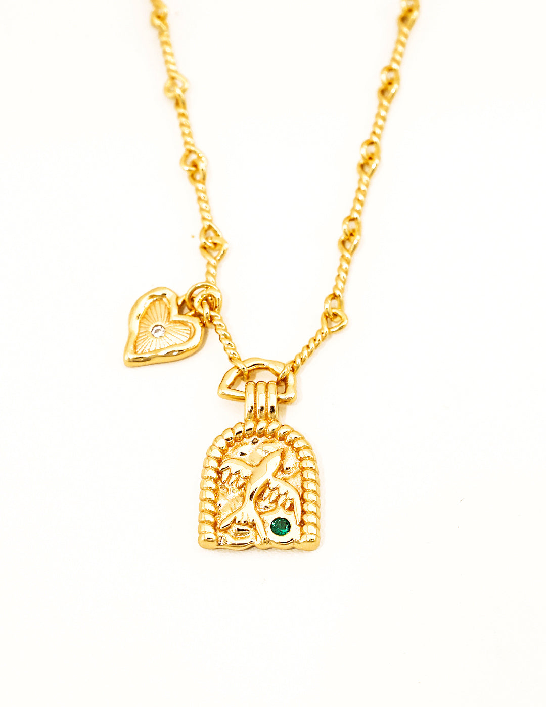 18K Gold S925 Silver - Golden Sanctuary Pendant Necklace