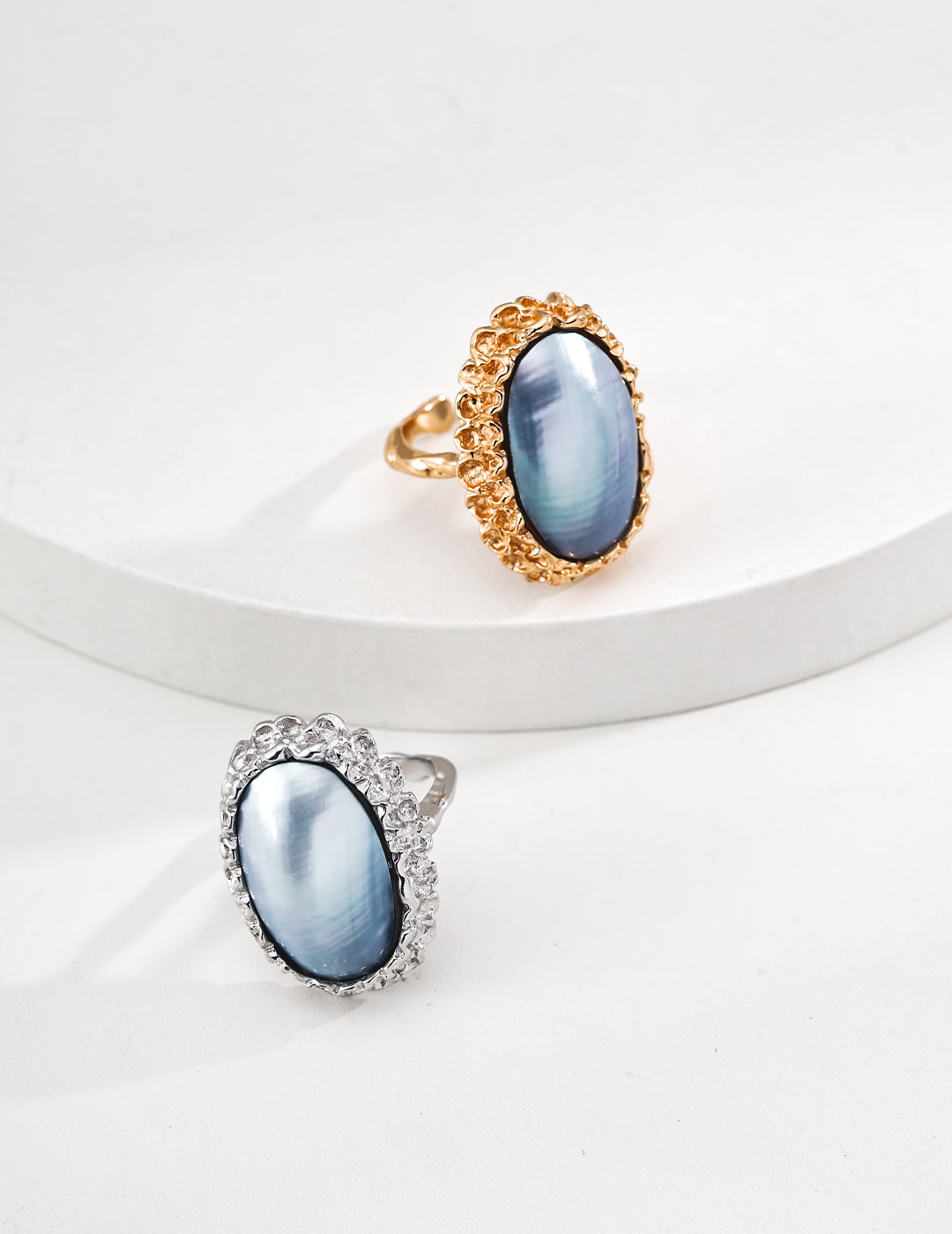 18K Gold S925 Silver - Moonlight Tide Ring