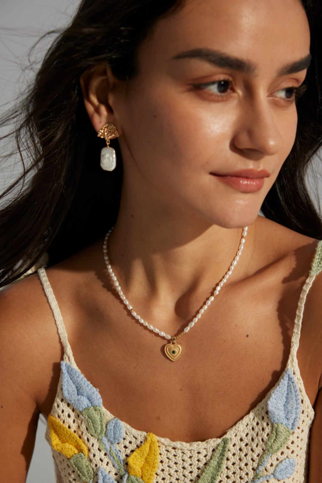 18K Gold S925 Silver - Oceanus Baroque Pearl Earrings