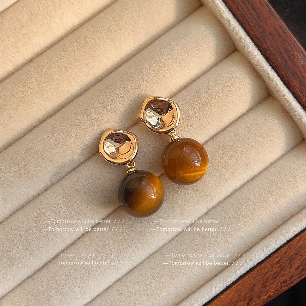 Tiger's Eye Gem Earrings Collection