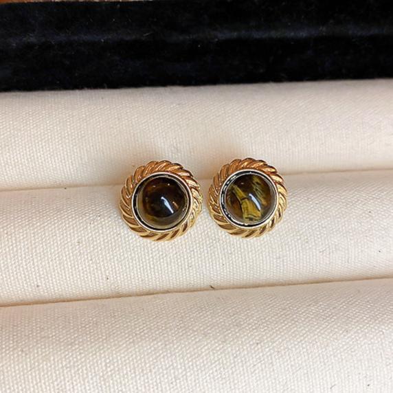 Tiger's Eye Gem Earrings Collection