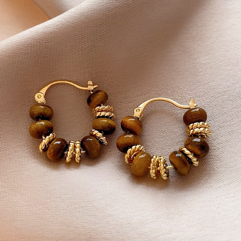 Tiger's Eye Gem Earrings Collection