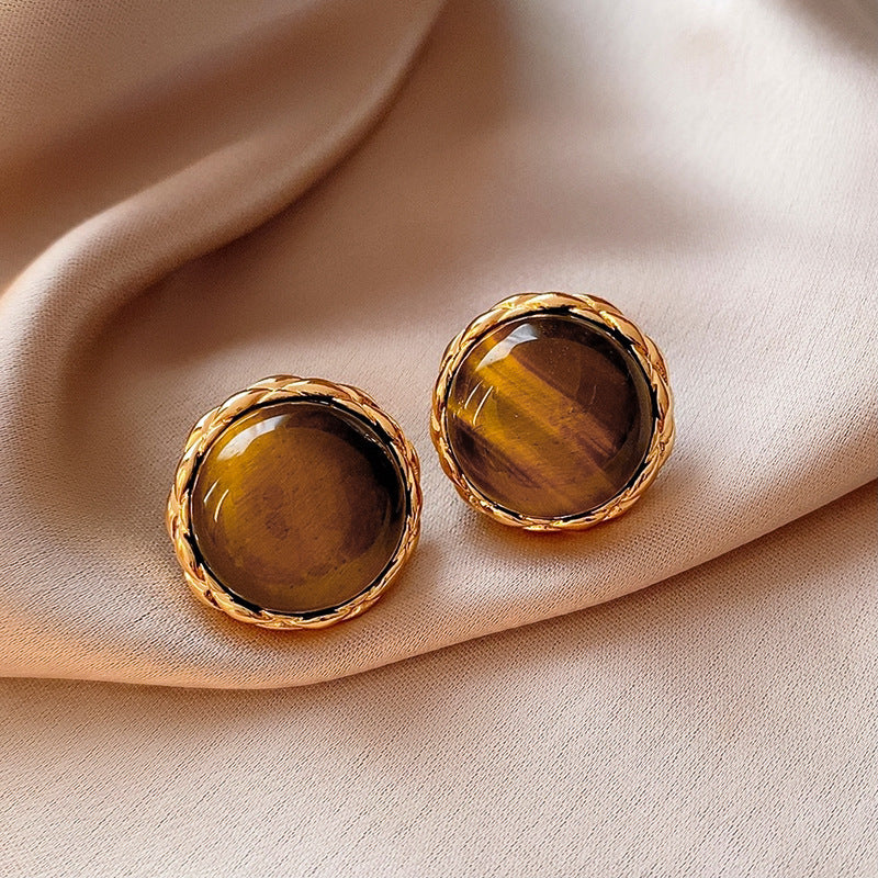 Tiger's Eye Gem Earrings Collection