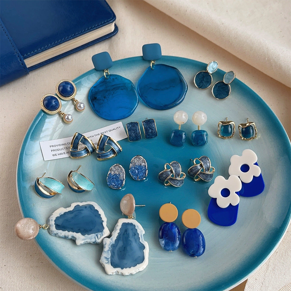 Azure Allure Earring Collection - Something Blue