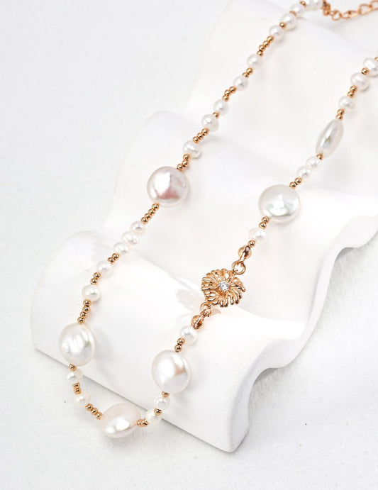 pearl chain necklace flora