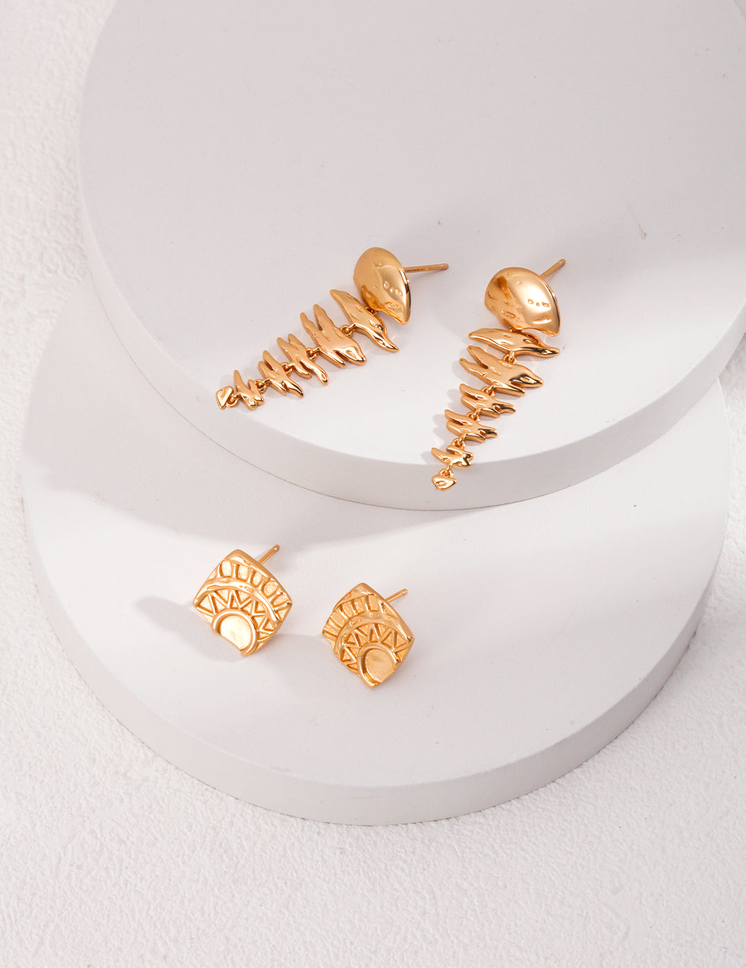 18K Gold S925 Silver - Golden Cascade Earrings