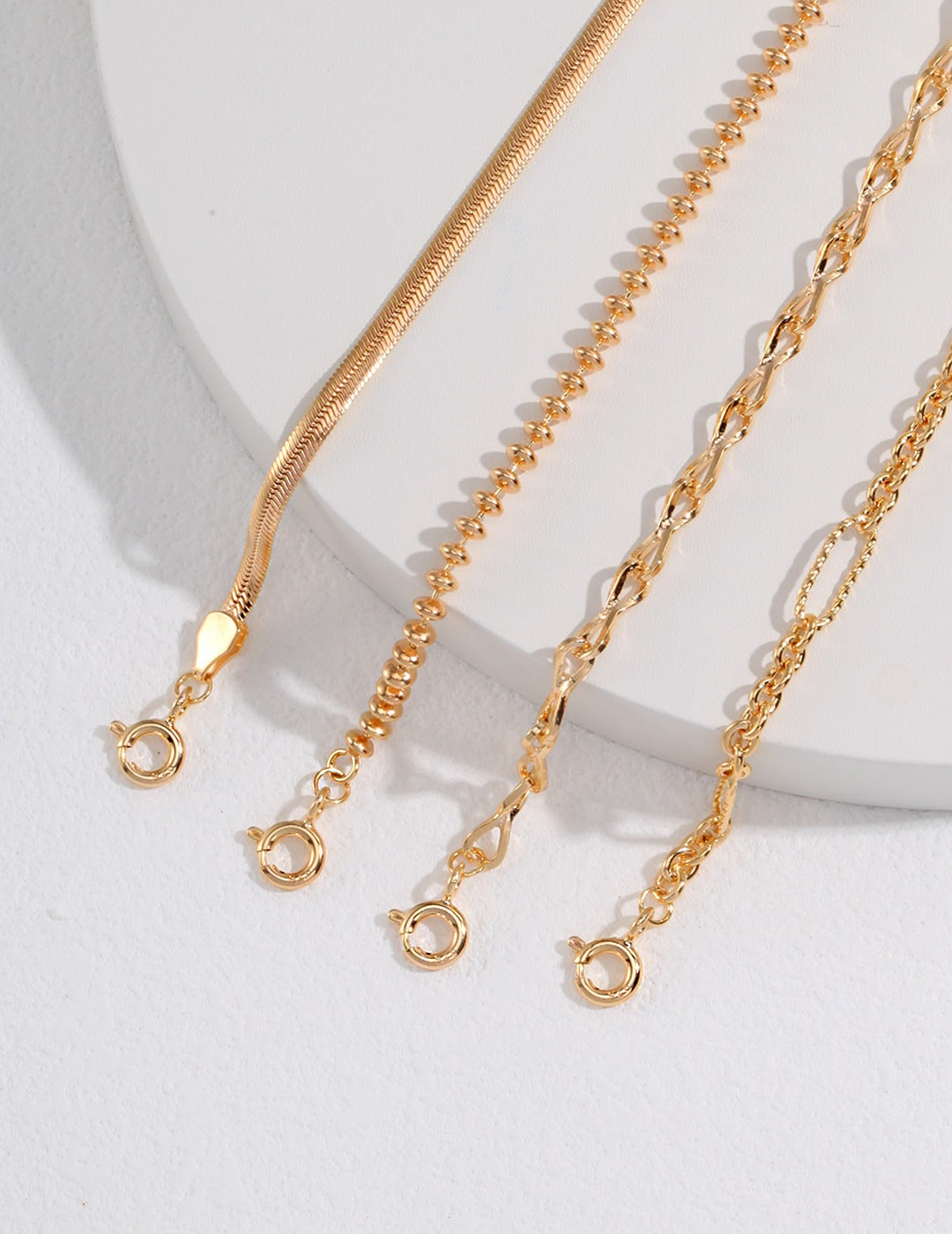 18K Gold S925 Silver - Cross Link Gold Choker