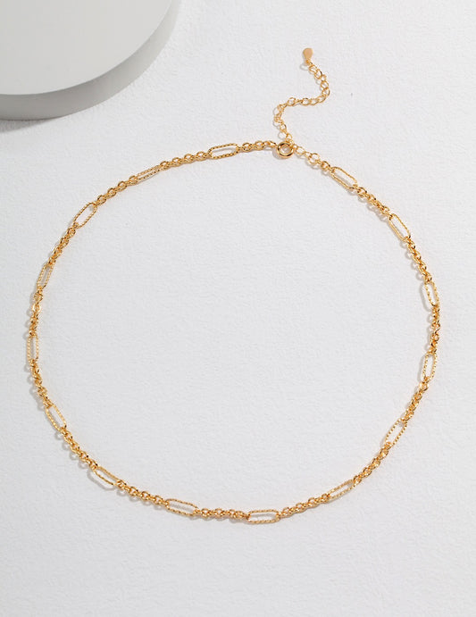 gold silver choker chain necklace