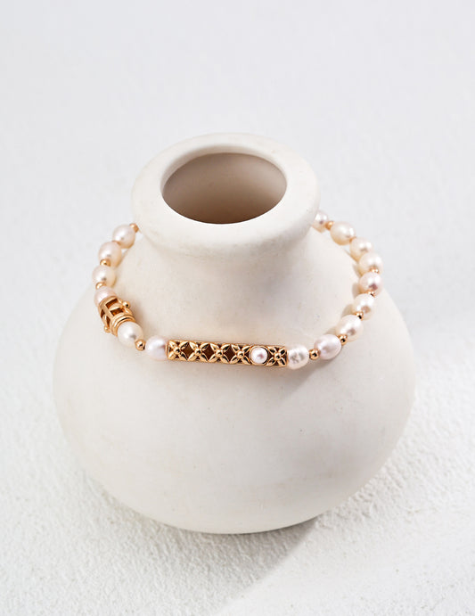 gold pearl bracelet