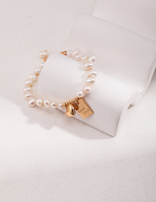 silver pearl bracelet