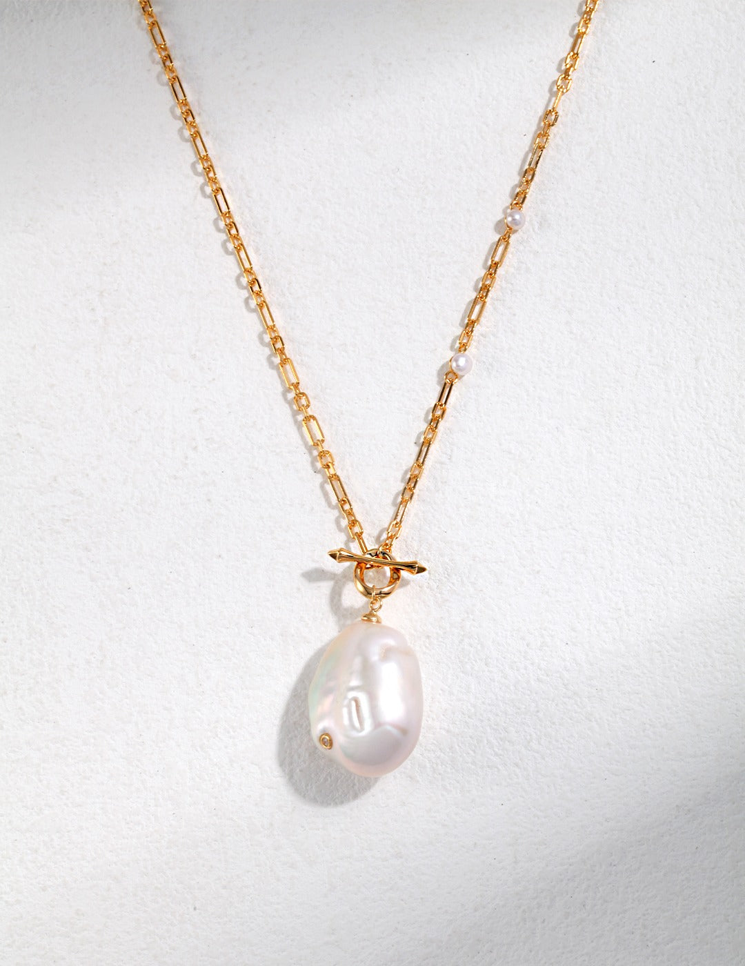 18K Gold S925 Silver - Baroque Bliss Pearl Necklace